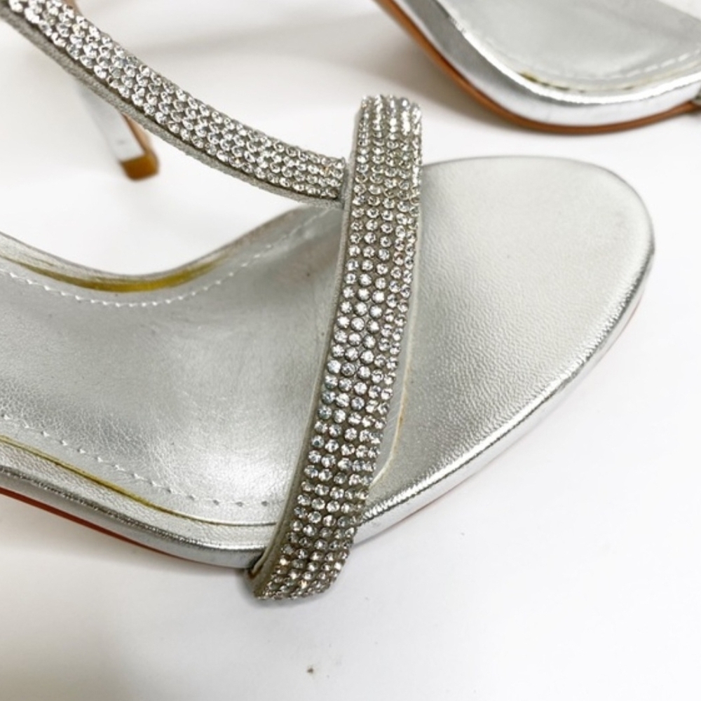 Striking Silver Faylinn Heels By Steve Madden, Fe… - image 3